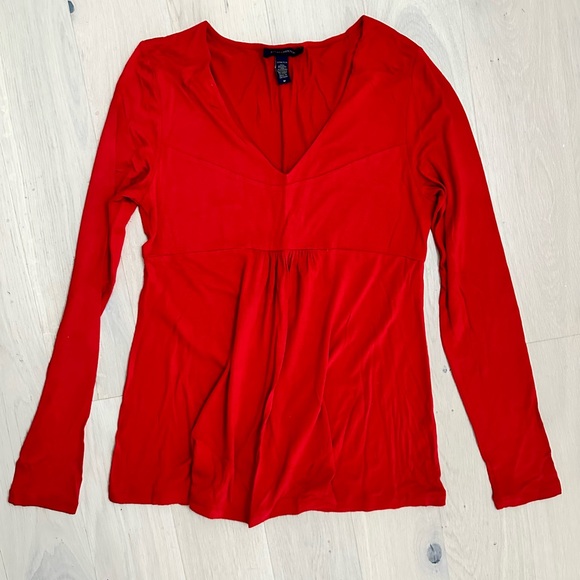 Banana Republic Tops - Banana Republic Red Long Sleeve Shirt